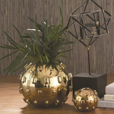 Thielo Vase-Gold-Large( إناء باللون الذهبي -كبير)