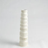 Totem Vase-Antique White-Medium(مزهرية - أنتيك أبيض - وسط)