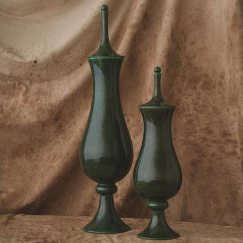 Tower Jar-Emerald-Large
