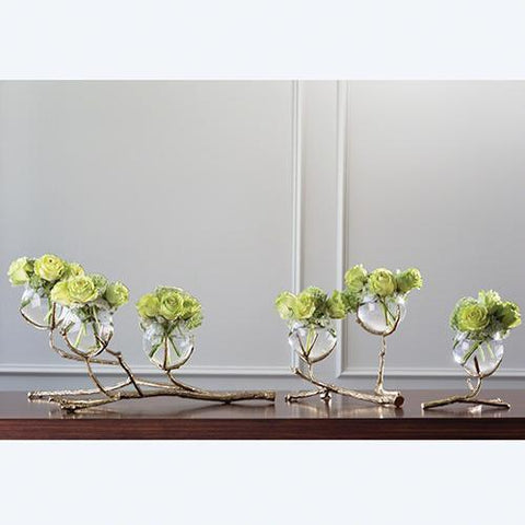 Twig 3 Vase Holder-Brass(حامل 3 زهرات من النحاس الأصفر)