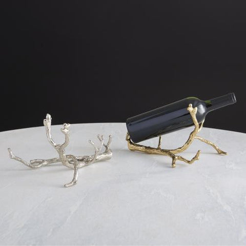 Twig Bottle Holder-Nickel decoratve accessory(حامل زجاجة غصن - إكسسوار زخرفي نيكل)