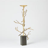 Twig Candle Holder-Brass-Large(شمعدان على شكل فرع شجرة عمودي من النحاس - كبير)