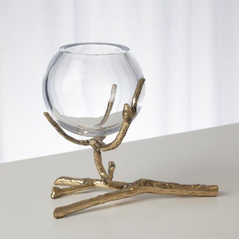 Twig Vase Holder-Brass(حامل زهرة من النحاس الأصفر)