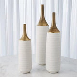 Two-Toned Vase-Gold/White-Medium(مزهرية - بلونين ذهبي مع أبيض - وسط)