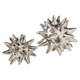 Urchin-Bright Silver-Large(تحفة بشكل نجوم متداخلة - فضية لامعة- كبيرة)