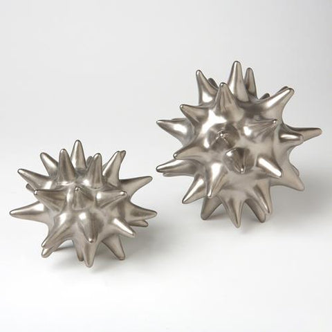 Urchin-Matte Silver-Large(تحفة بشكل نجوم متداخلة - فضية - كبيرة)