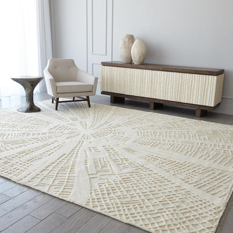 Vortex Rug-Ivory/Ivory-8' x 10'(سجادة دوامة - عاجي / عاجي 8'x10')