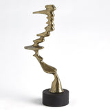 Wind Blown Sculpture-Brass-Large