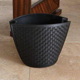 Woven Wastebasket-Black