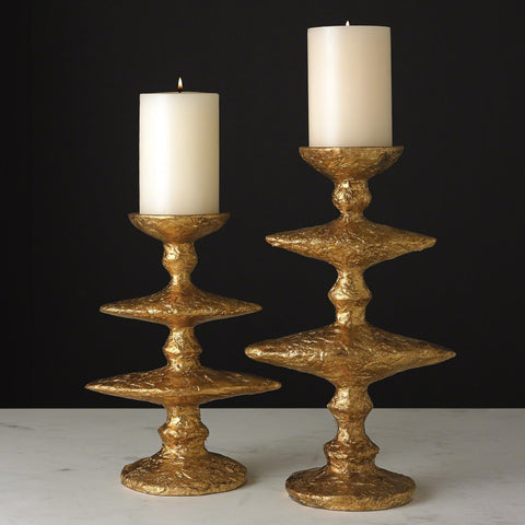 Zulu Candle Holder-Gold-Small(شمعدان ذهبي صغير)
