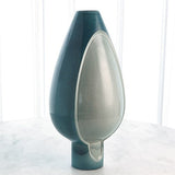 Two Tone Pod Vase-Azure-Tall