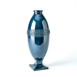 Greek Key Vase-Azure-Lg