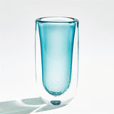 Micro Bubble Vase-Azure-Lg