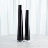 Glass Tower Vase-Black-Sm