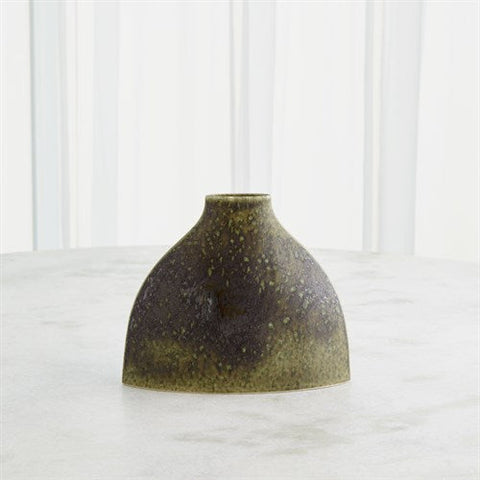 Sorrento Vase-Squat-Olive