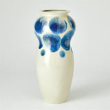 Spots Vase-White w/Blue Spots