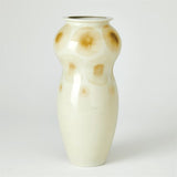 Spots Vase-White w/Taupe Spots