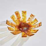 Asterisk Bowl-Amber-Lg