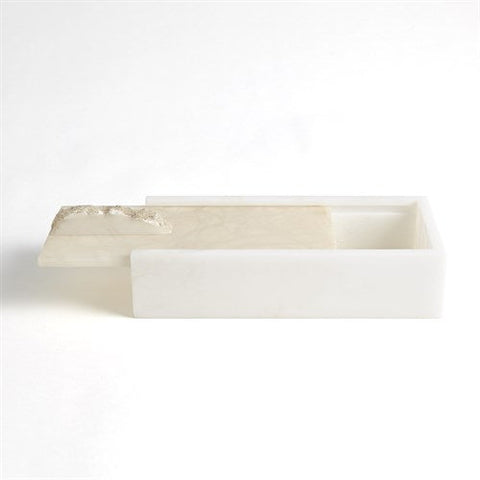 Alabaster Rectangle Box w/Rock Finial