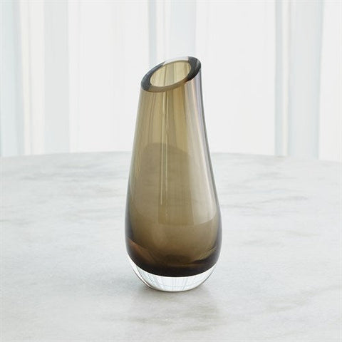 Slant Vase-Smoke-Lg