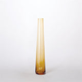 Glass Tower Vase-Amber-Sm