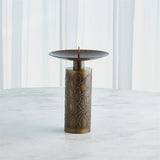 Paten Candle Holder-Antique Brass-Med