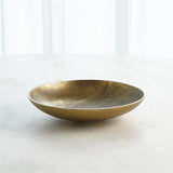 Linen Round Tray-Brass-Med