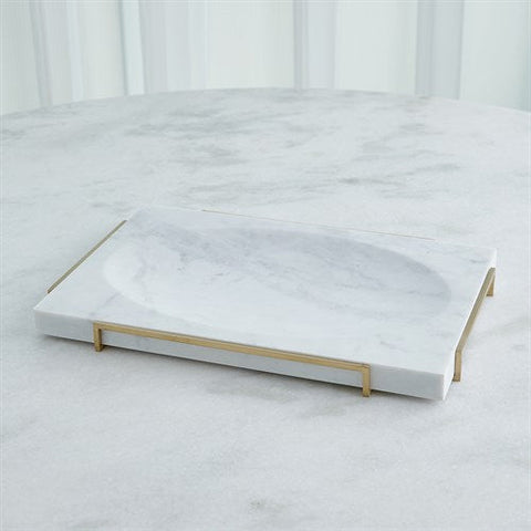Overture Tray-White Marble