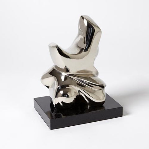 Abstract Figural Sculpture-Nickel-Lg