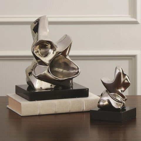 Abstract Figural Sculpture-Nickel-Lg