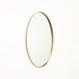 Elongated Oval Mirror-Brass-Sm