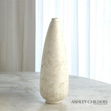 Bubble Pear Shape Vase-Ivory-Med