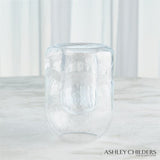 Double Take Vase-Clear Seeded-Tall