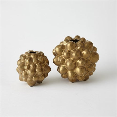 Bubble Vase-Matte Antique Gold-Lg