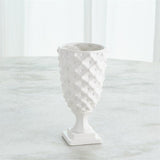 Divot Urn-Matte White-Sm